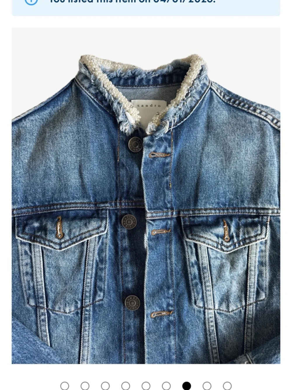 SANDRO DENIM JACKET - Picture 7 of 8